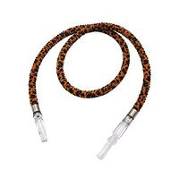 Leopard Print Hookah Hose - Plastic Handle and Connector - Shisha Hose