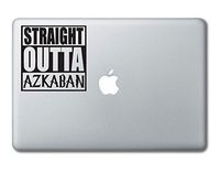 Straight Outta Azkaban Harry Potter Printed Clear Vinyl Decal Sticker Compatible with Apple MacBook Pro Air 11" 12" 13" 15" All Years Laptop Trackpad Keyboard (11", 12" Macbook)