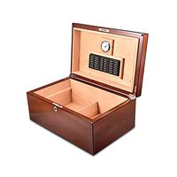 Light Walnut Cigar Box Double Large Capacity humidor Cedar Wood humidor Cigar Box