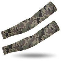 XNWH Summer Non-Slip Camouflage Ice Silk Sunscreen Cuff Outdoor Sports Riding Fishing Arm Guard Camouflage Arm Sleeve