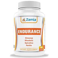 100% Plant-Based Cardio-Boost; Panax Ginseng, Rhodiola Rosea, Spirulina, Nettle -120 Vegan Capsules w/High Ginsenosides, Rosavins and Aminos for Energy, Endurance, Performance, Mood & Focus