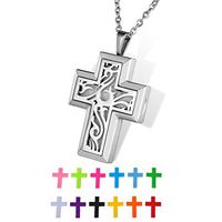 HOUSWEETY Aromatherapy Essential Oil Diffuser Necklace Pendant Locket Jewelry with 24" Chain and 12 Refill Pads (Non-Engraving)