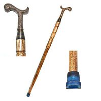 Nautical World Carved Brass Handle Walking Stick Made from India with Wooden Walking Stick Cane, Affordable Gift Decorative Walking Cane Fashion Statement for Men/Women/Seniors/Grandparents! Item New