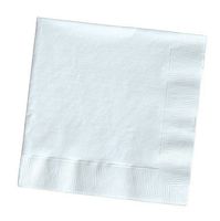 Club Pack of 500 Classic Dove White Premium 3-Ply Disposable Beverage Napkins 5"