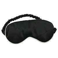 Natural Silk Sleep Mask & Blindfold Eye Mask for Men, Women or Kids with Free Ear Plugs, Best Sleeping Eye Cover for Travel sleeping, Nap or Yoga (Black)