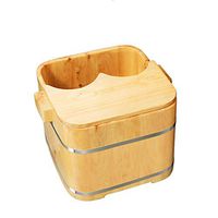 Foot Tub,Cedar Square Foot Bath Barrel,Wooden Barrel Soaking Basin,Household Solid Wood Wooden Foot Health Small Wooden Barrel,Footbath