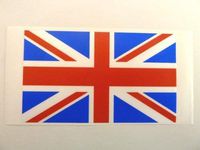 Minilabel Mini Sticker Pack , 99X58mm Rectangle , Durable Plastic Union Jack Self-Adhesive Flag Sticker , Great Britain Label