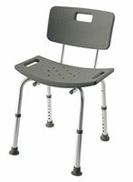 Medline MDS89745KD Knockdown Aluminum Bath Benches with Back (Pack of 2)