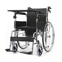 Shower Wheelchair, Bath Toilet Commode,PU Leather Folding Bedside Movable,with Seat Backrest Foot Pad and Dining Table,for Seniors, Elderly, Pregnant Woman
