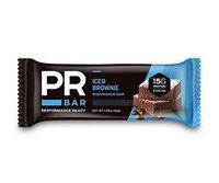 PR Bar | Iced Brownie 15g Protein Bar | Energy Sustaining & Hunger Curbing | Whole Nutrition | On-The-Go Soy and Whey Protein Snack | Informed-Choice Certified | Gluten-Free | 12 Pack