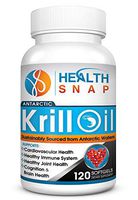 HealthSnap Antarctic Krill Oil with Omega 3 Fatty Acids, EPA, DHA, Astaxanthin, and Phospholipids - High Purity, Sustainably Sourced, Hexane Free, 3rd Party Tested, No Fish Smell - Free eBook Included