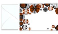 Holiday Gift Wrap - Christmas Enclosure Cards 50 pk + 50 envelopes - Elegant Snowflakes