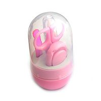 Liangxiang 4 Piece Kit Baby Nail Clippe Set Infant Grooming Set for Kids and Babies (Pink)