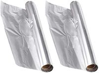 MIPAHI Baking Aluminum Foil Paper, Tinfoil Oilpaper Kitchen Baking Cooking Oven Food Storage Cooking BBQ Wrapper Tools (5m/16.4 feet x 2 Rolls)