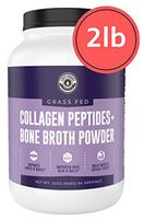 Collagen Bone Broth Powder 2lb | Grass Fed Bone Broth with Collagen Peptides - Unflavoured - Grass Fed, Hydrolyzed Beef, Zero Carb, Dairy Free Protein Powder - 64 Servings, by Left Coast Performance