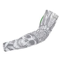 Sincerity First Tribal Skull Italy Flag UV Protection Cooling Arm Sleeves for Sports Driving Men Women