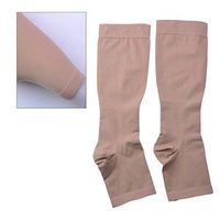 ROSENICE Leg Sleeves Breathable Calf Sleeves Sun Protection Air Condition Room Leg Warmer Leg Stocking Sleeve for Women Size L (Skin Color)