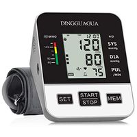 Blood Pressure Monitor Upper Arm Automatic Digital Blood Pressure Monitor Cuff BP Machine & Pulse Rate Monitoring Meter with Wide-Range Cuff, 2×99 Memories, Large LCD Display