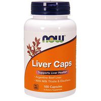 NOW Supplements, Liver Caps with Milk Thistle and Eleuthero, Supports Liver Health*, 100 Capsules