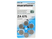 Maratone Size 675 Zinc Air Mercury Free, Dial Card-6 Batteries