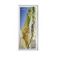 Raised Relief 3D Map of Israel (MEDIUM: 14.5 x 6.5)