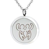 Aromatherapy Essential Oil Diffuser Necklace Perfume Fragrance Gemini Pendant Charms Locket