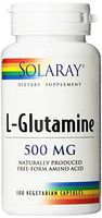 Solaray L-Glutamine Free Form Supplement, 500 mg, 100 Count