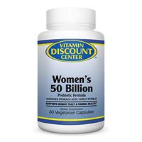 Vitamin Discount Center Women's 50 Billion Probiotic, Shelf Stable, 30 Vegetarian Capsules