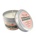 Echo Natural Soy Wax Essential Oil Eucalyptus Purifying Aromatherapy Candle Travel Tin 4 oz
