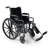 Graham-Field Everest & Jennings Traveler SE Wheelchair, Detachable Desk Arms & Elevating Legrests, 20x16" Seat, Silvervein Color