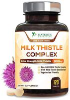 Milk Thistle Capsules Highly Concentrated Seed Extract 900mg - Liver Cleanse & Health Pills - Made in USA - Silymarin Marianux Silibinin, 80% Standardized Silymarin Flavonoids - 120 Tablets
