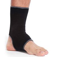 Neotech Care Ankle Support Sleeve (1 Unit) - Open Heel, Light, Elastic & Breathable Knitted Fabric - Medium Compression - for Men, Women, Kids - Right or Left Foot - Black Color (Size M)