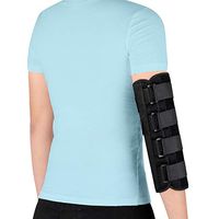Elbow Brace Arm Splint Ulnar Nerve Cubital Tunnel Syndrome Brace Elbow Immobilizer Night Splint Sleeping Support Brace for Tendonitis Mens Adjustable Radial Nerve Splint Restraints Wrap (L)