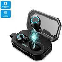 2019 Wireless Earbuds 3D Stereo Sound Bluetooth Headphones iPX7 Waterproof , Bluetooth 5.0 Auto Pairing Touch Control Wireless Sport Earphones Bluetooth Headset with 3000mAh Charging Case