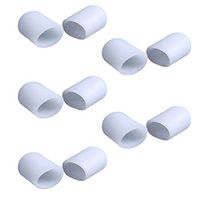 ROSENICE Toe Protectors 10pcs Silicone Toe Sleeve Gel Toe Caps Cover for Corn Callus Blisters Pain Relief Size L(White)