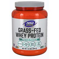 NOW Sports Nutrition, Grass-fed Whey Protein 22 Grams, Unflavored Powder, 1.2-Pound