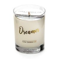 LUNA CANDLE CO. Fragrant, Lavender Scented Jar Candle, 11oz. Glass, Natural Soy Wax, Up to 110 Hours of Burn Time, for Any Occasion, Elegant, Relaxing, Soothing- Dreamer
