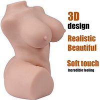 Qomolomo USA 6.61lbs Flesh Séx Dõlls A-Cup Women Female Torso Love-Doles Silicone Live Dôlls TPE Life Size Male Toys 3D-Girl-Ass Séxy Dolly Full Body Realistic Do-l'l Pocket Pussie Pussyfoot for Men