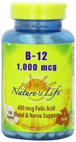 Nature's Life B-12 Tablets, 1000 Mcg, 250 Count