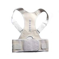 Cozylkx Men Women Back Brace Posture Corrector, Fully Adjustable Support Brace Lumbar Support for Lower and Upper Back Pain(White-L)