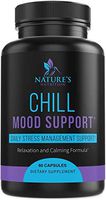 Stress Support Supplement 1000mg - Natural Herbal Formula for Calm, Positive Mood, Relaxation - Made in USA - with Ashwagandha, Niacin, L-Theanine, Rhodiola Rosea & 5-HTP - 60 Capsules