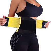 XVSESES Waist Trainer Belt for Women - Waist Cincher Trimmer - Slimming Body Shaper Belt - Sport Girdle Belt (S, Yellow)