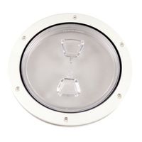 BECKSON MARINE Beckson 6" Clear Center Screw Out Deck Plate - White / DP60-W-C /