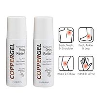 CopperGel Pain Relief Cooling Gel, Topical Roll-On, Copper Infused, Fast Acting, Clinically Proven for Arthritis, Joint and Muscle Pain Relief (3 oz) (2-Pack)