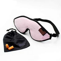 Dream Essentials Escape Luxury Sleep Mask Kit with Eye Cavities, Earplugs and Carry Pouch - Light Pastel Pink, Gift Set