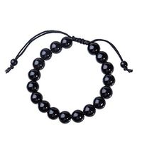 ROSENICE Weight Loss Bracelet Unisex Natural Stone Black Obsidian Therapy Magnetic Healthcare Bracelet Slimming Body