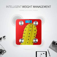 Cute Cartoon Cactus Bluetooth Body Scale Body Fat Analyzer Bathroom Scales Tracks 8 Key Compositions Analyzer Sync with Fitness Apps 400 Lbs
