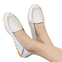 Amlaiworld Women's Shoes Flat Comfortable Shoes Flat Maternity Flat Shoes Walking Shoes White