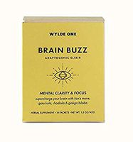 Wylde One Brain Buzz Adaptogenic Powder Elixer 1.5 Oz! Supercharge Your Brain with Lion's Mane, Gotu Kola, Rhodiola & Ginko Biloba! Enhance Concentration, Mental Clarity, Alertness & Memory! (Brain)