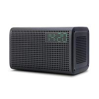 XtremeMac GGMM E3 (Wireless Bluetooth + Wi-Fi Speaker with Clock) Gray ES-201-6, Clear